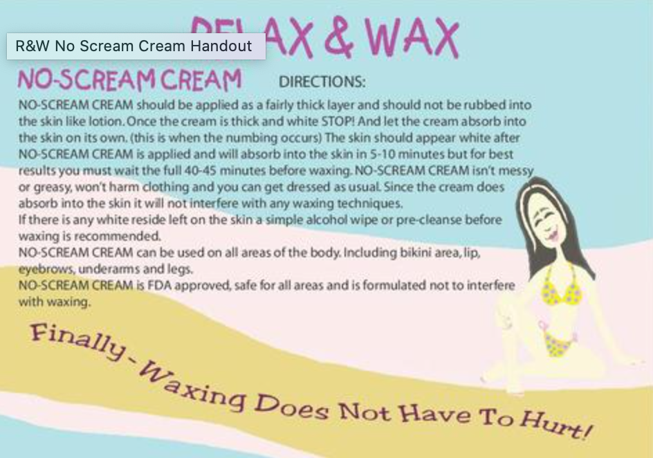 Relax N Wax-No Scream Cream